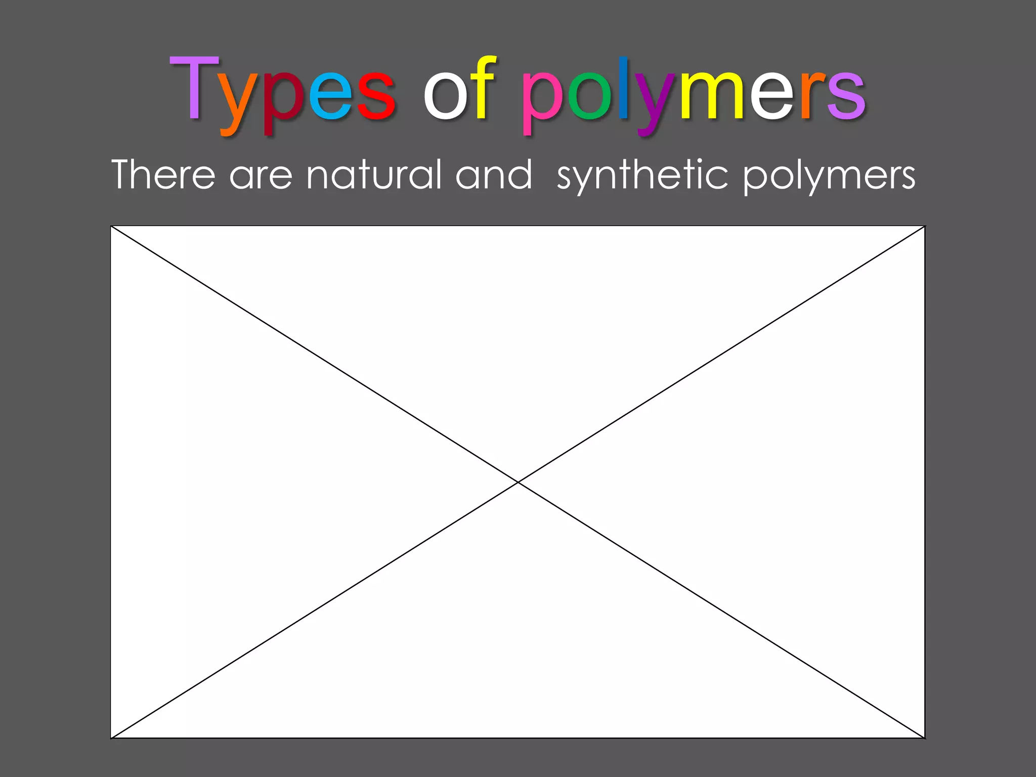 TypesofpolymersThere are natural and  synthetic polymers