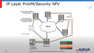 © 2016 ADVA Optical Networking. All rights reserved. Confidential.29
IP Layer ProVM/Security NFV
 