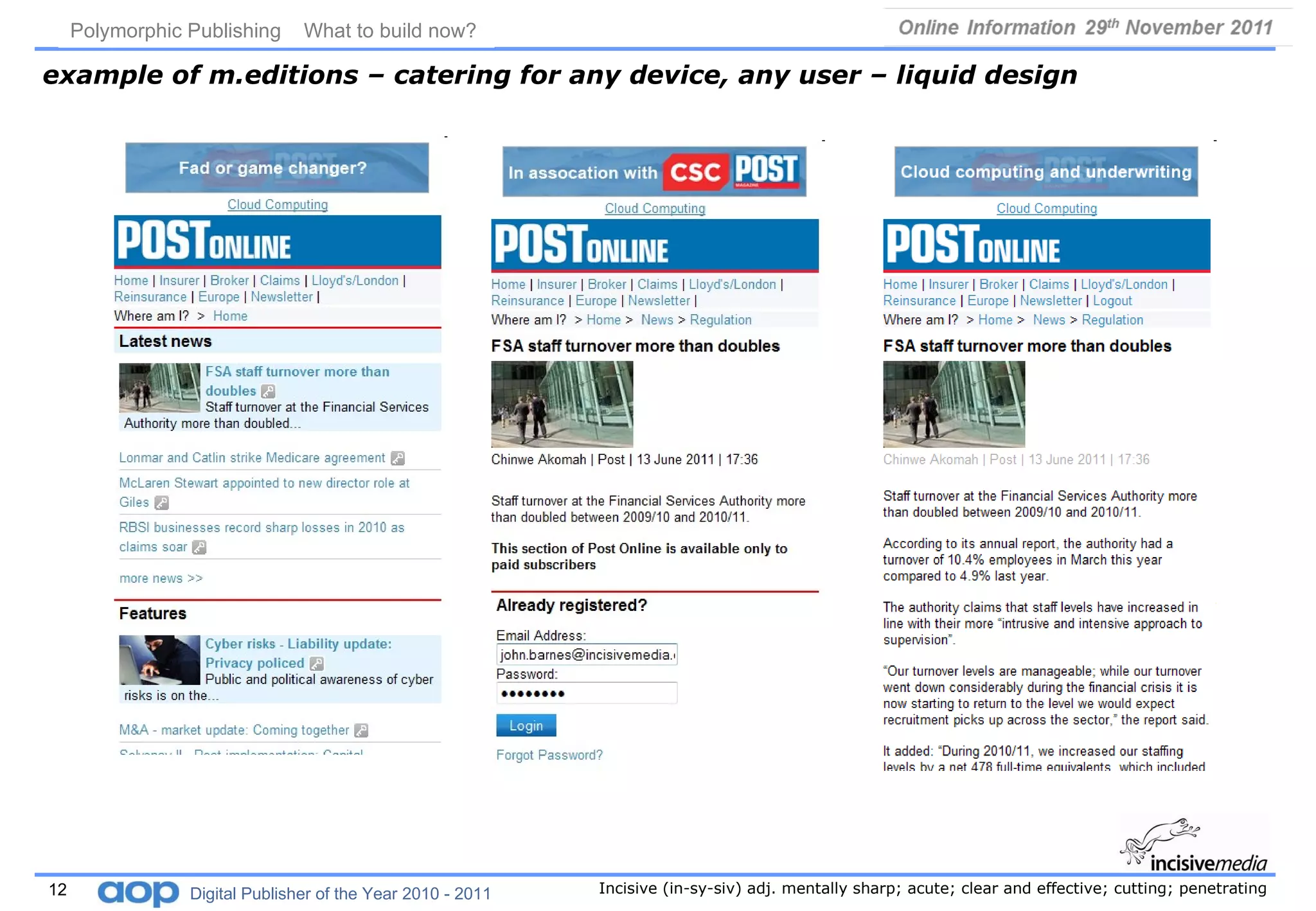 example of m.editions – catering for any device, any user – liquid design 