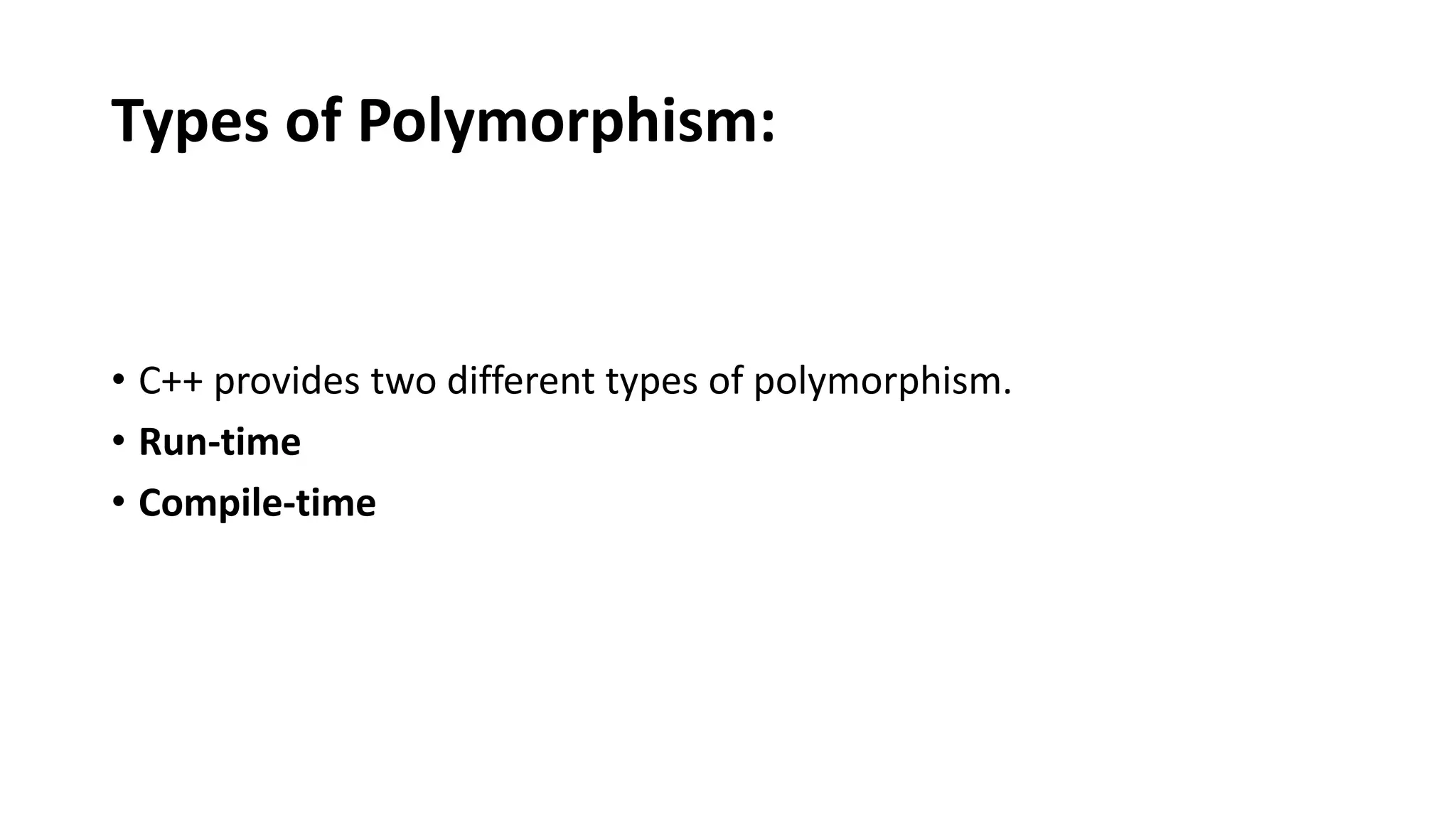 Polymorphism and its types | PPTX