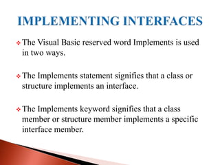 Polymorphism and interface in vb.net