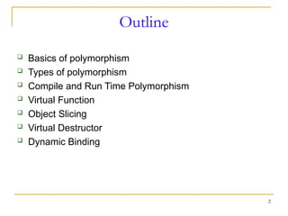 Polymorphism in C++ for beginners reference | PPT