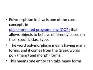 Comprehensive Guide to Polymorphism in Object-Oriented Programming | PPTX