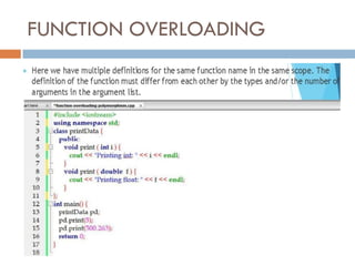 FUNCTION OVERLOADING
 