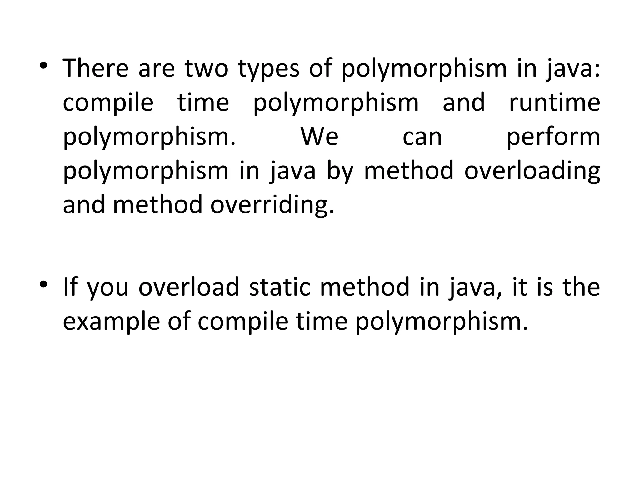 Polymorphism in java | PPT