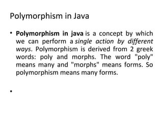 Polymorphism in java | PPT