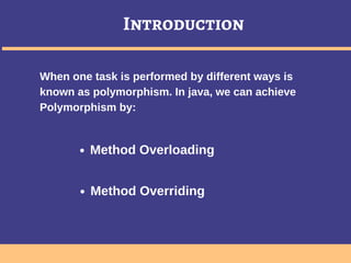 Polymorphism in Java | PPT