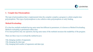 Polymorphism in java | PPTX