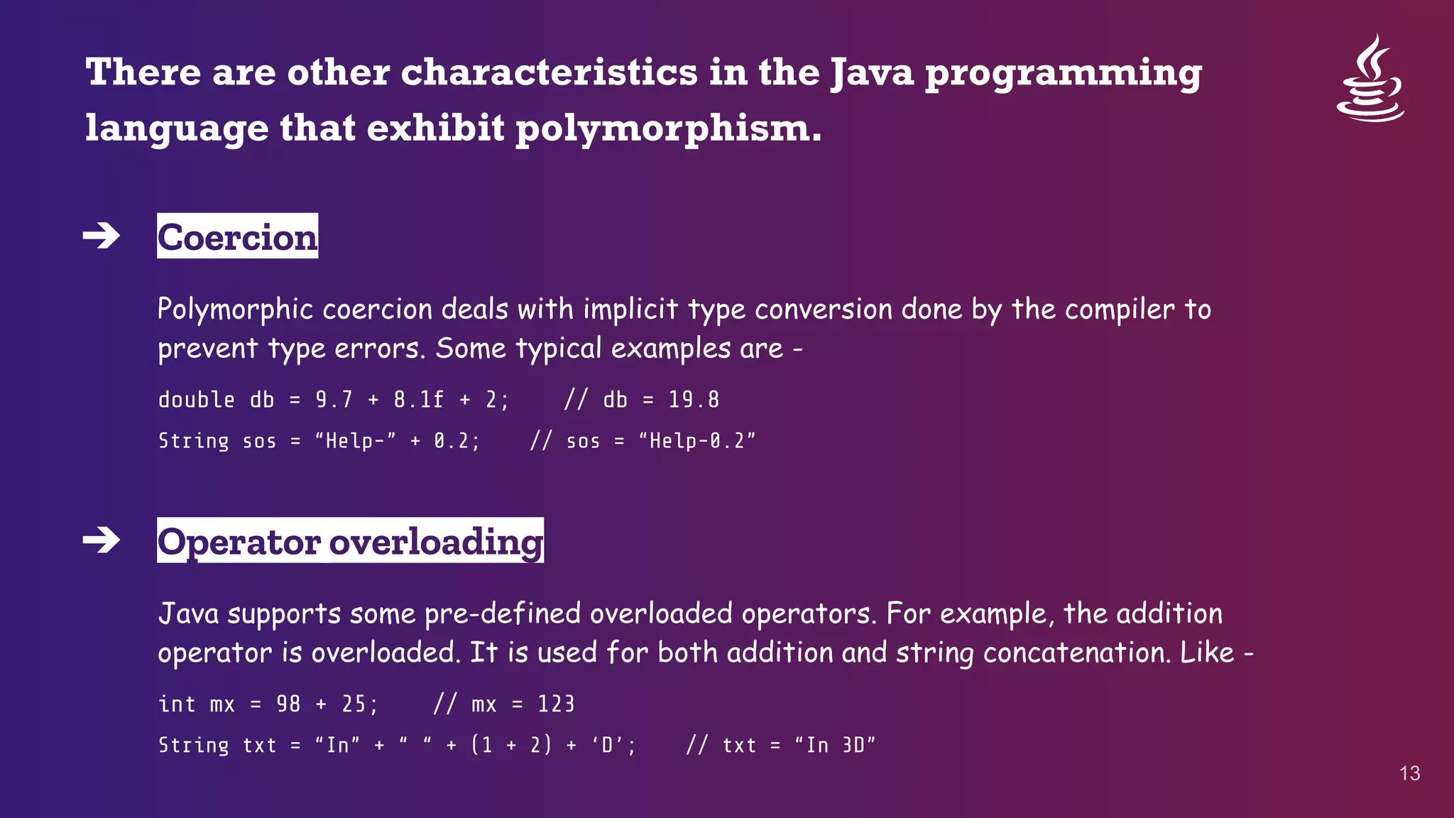 Polymorphism in Java by Animesh Sarkar | PPT
