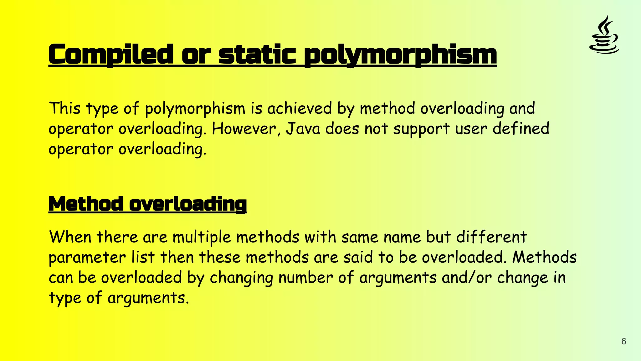 Polymorphism in Java by Animesh Sarkar | PPT