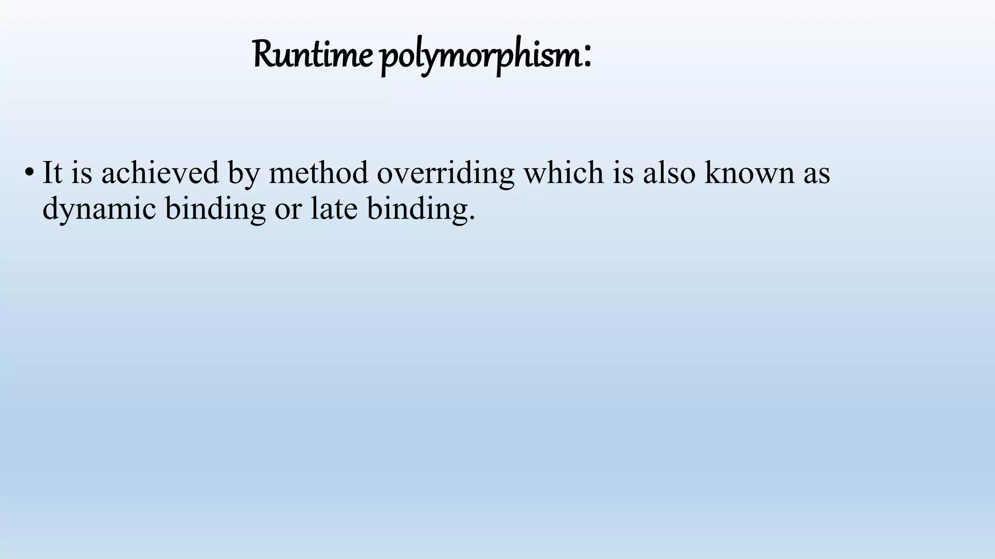 Polymorphism ppt | PPT