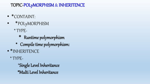 Polymorphism ppt | PPT