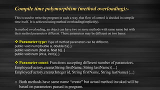 Polymorphism presentation in java | PPTX