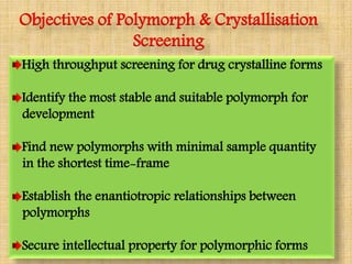 Polymorphism and crystallisation : The mysterious phenomenon | PPTX