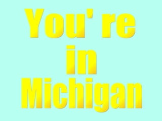 You' re in Michigan 