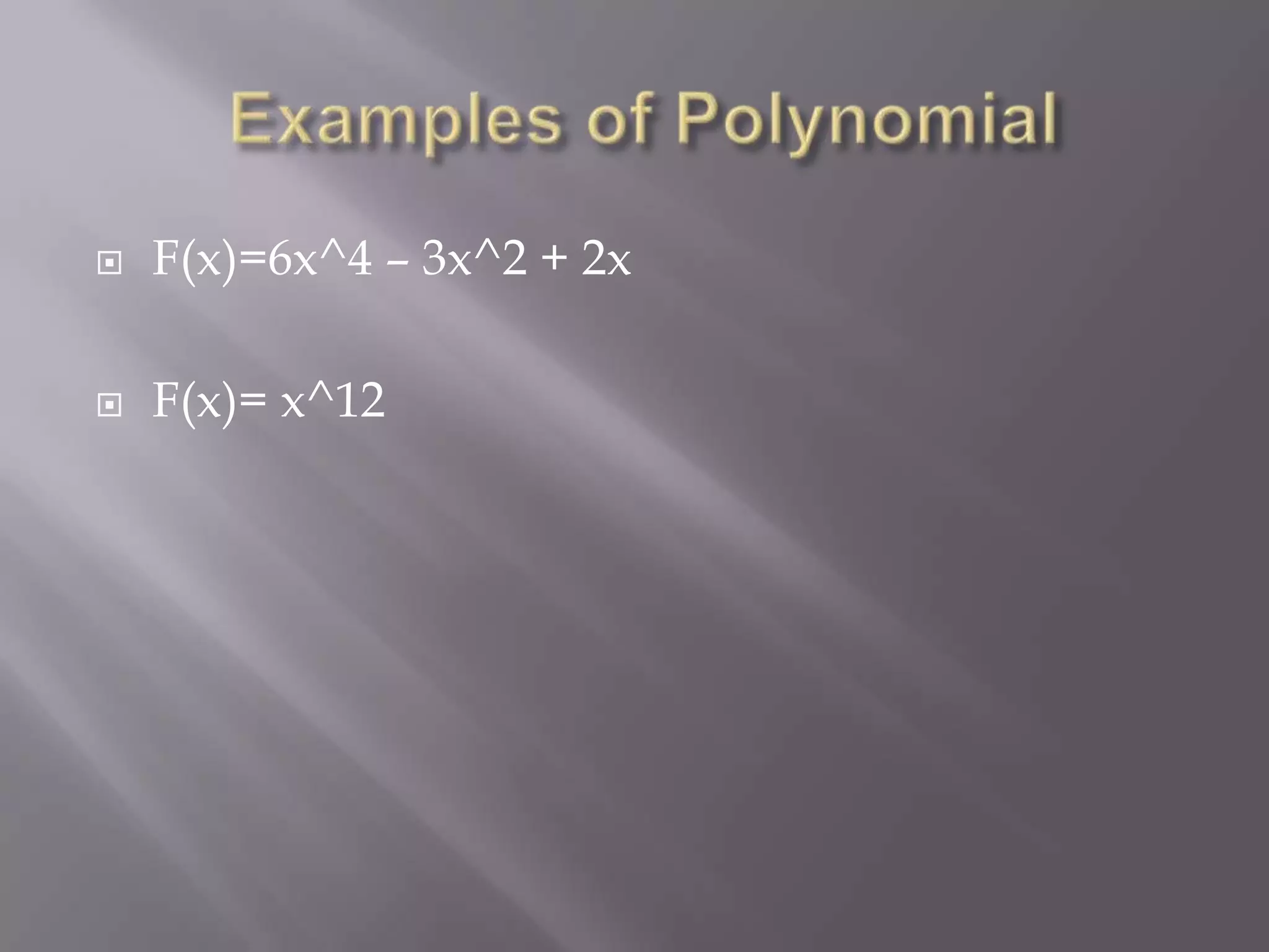 Polynomial | PPT