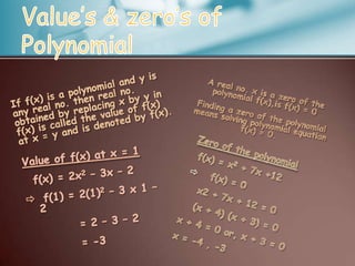 Polynomials 