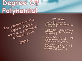 Polynomials 