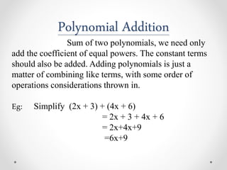 Polynomial -ppt | PPT | Free Download