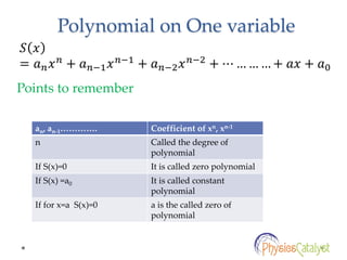 What are Polynomials | PPTX