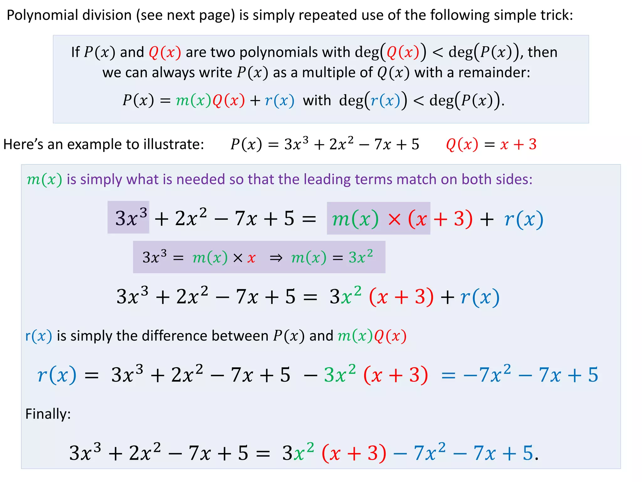 Polynomial division ppt