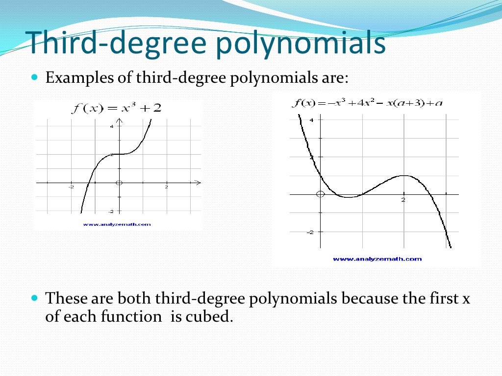 Polynomial functions
