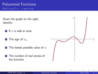 Polynomial functions | PDF
