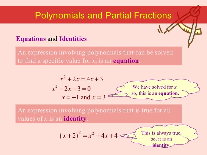 Polynomial identities division