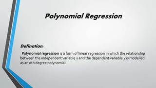 Polynomial regression | PPTX