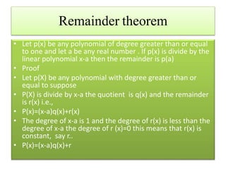 Polynomials Class 9th | PPTX
