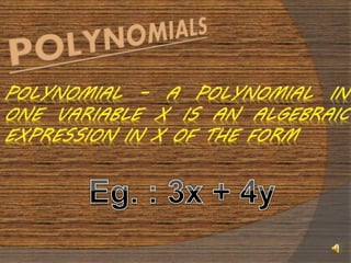 Polynomials | PPTX