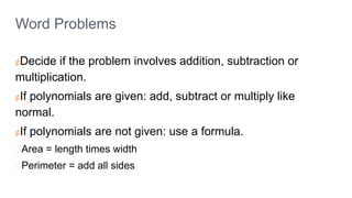 Polynomial word problems | PDF | Physics | Science