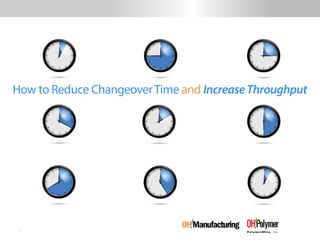 1
How to Reduce ChangeoverTime and IncreaseThroughput
 