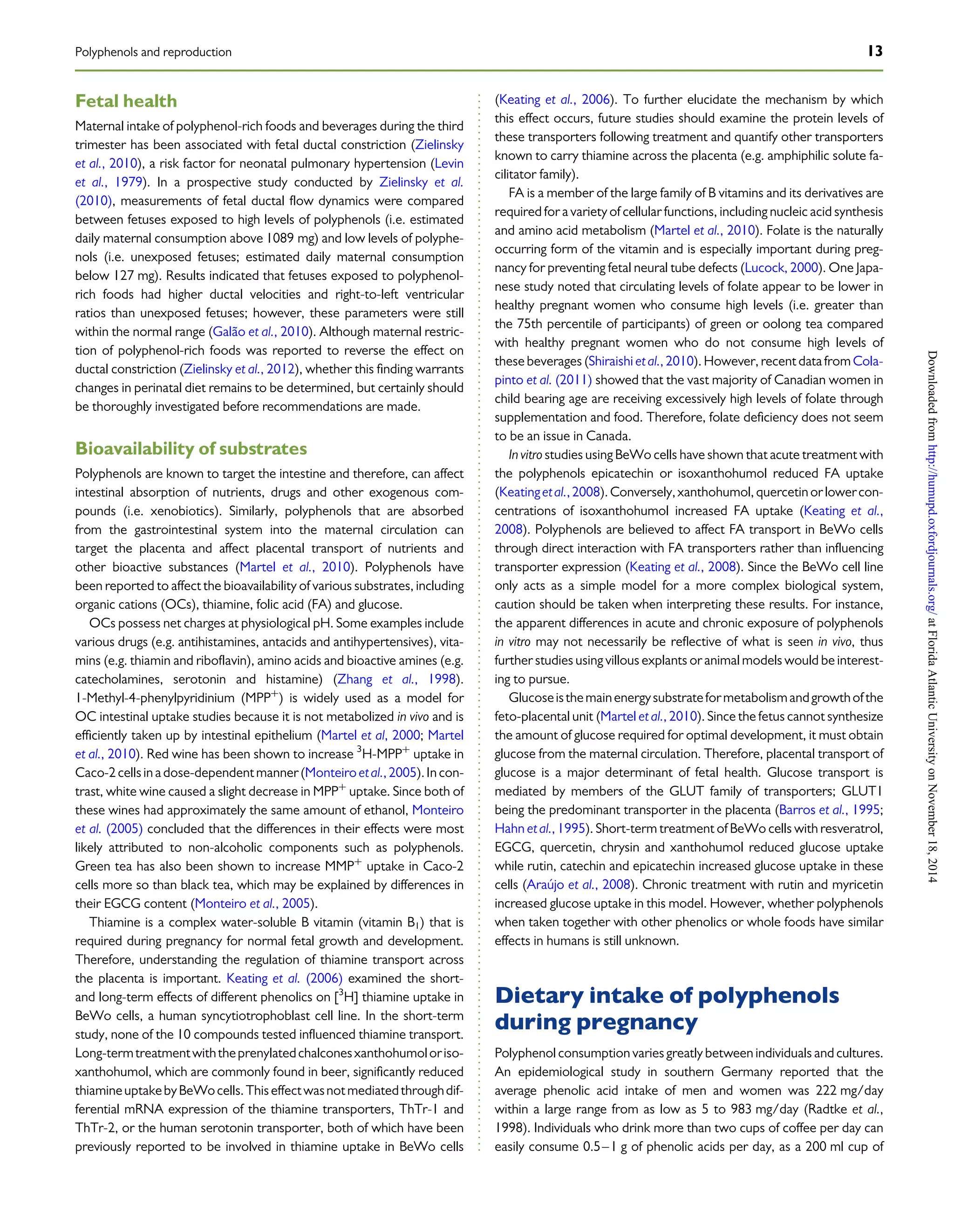 Polyphenols and pregnancy (1) | PDF | Pregnancy | Reproductive Health
