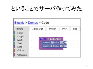 ということでサーバ作ってみた
58
 