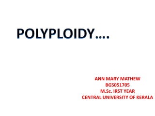 ANN MARY MATHEW
BGS051705
M.Sc. IRST YEAR
CENTRAL UNIVERSITY OF KERALA
 