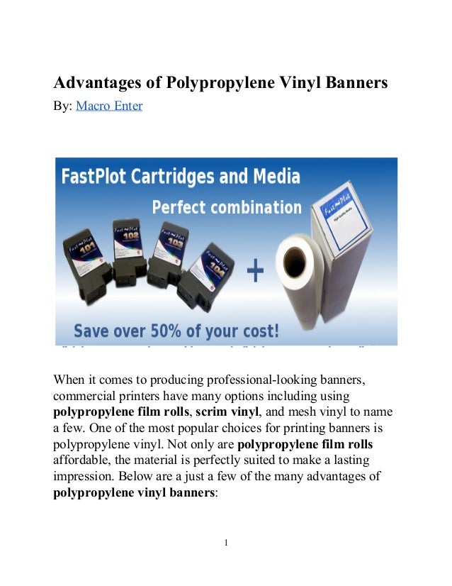 Polypropylene Vinyl Banners