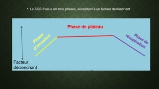 • Le SGB évolue en trois phases, succédant à un facteur declenchant
 