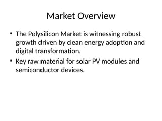 Powering the Future: Polysilicon Market Outlook (2024–2034) | PPTX