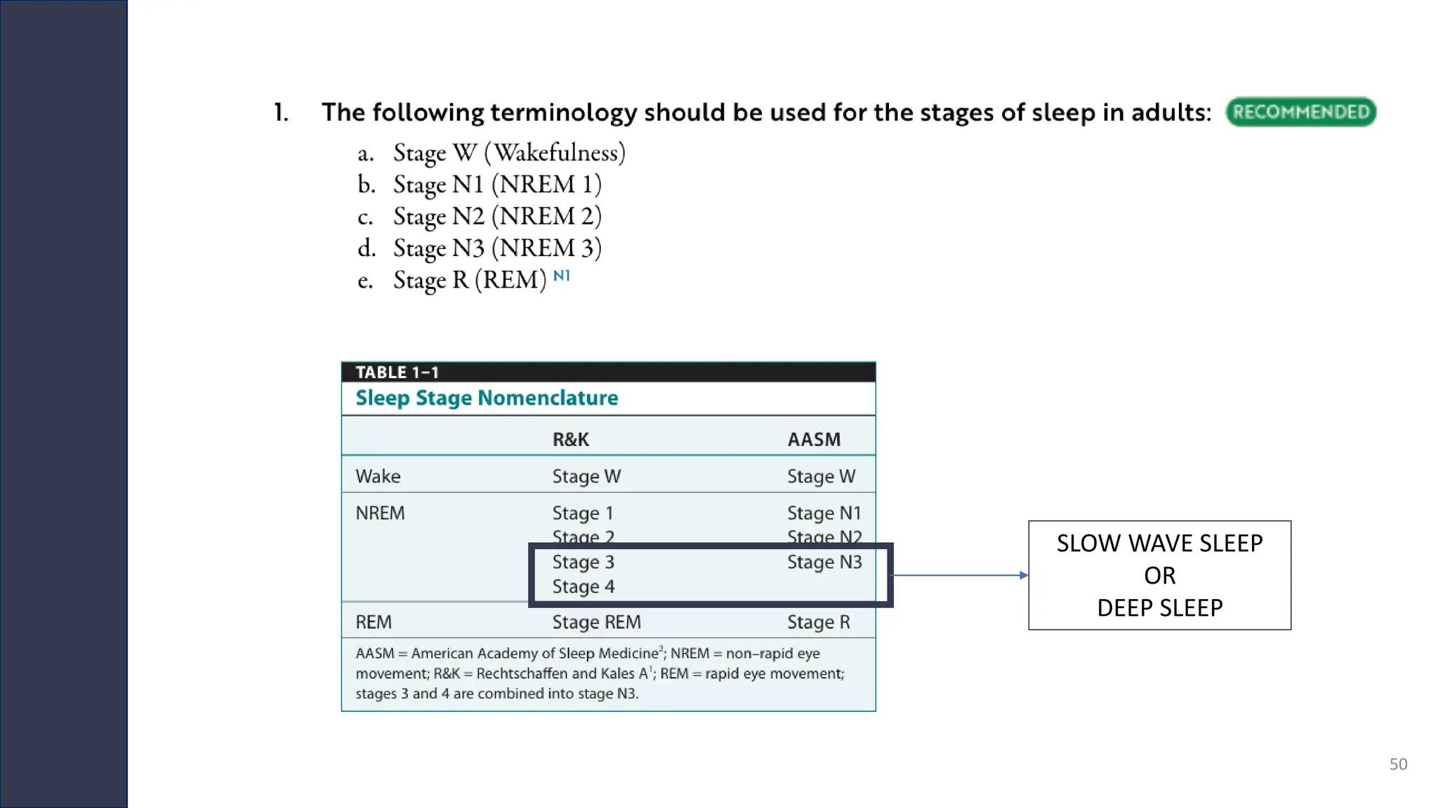SLOW WAVE SLEEP
OR
DEEP SLEEP
50
 