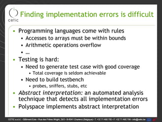 Polyspace CETIC presentation | PPT