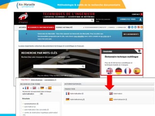 5
Méthodologie & outils de la recherche documentaire
 