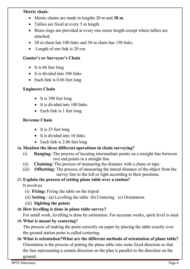 Surveying - Module I - Introduction to surveying | PDF