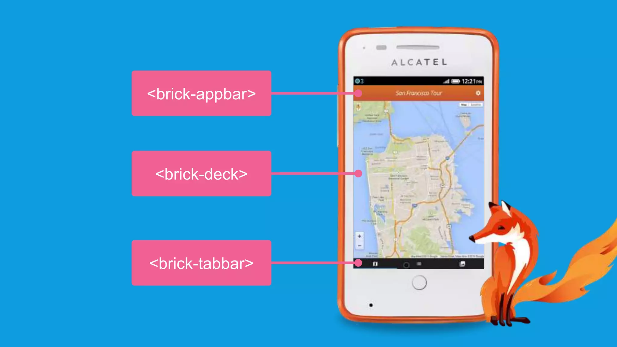 <brick-appbar>
<brick-deck>
<brick-tabbar>
 
