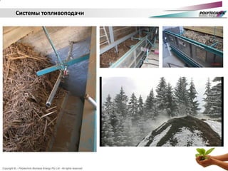 Copyright © – Polytechnik Biomass Energy Pty Ltd - All rights reserved
Системы топливоподачи
 