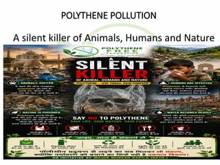 07/28/2026 polythenefreefoundation@gmail.com 3
POLYTHENE POLLUTION
A silent killer of Animals, Humans and Nature
 