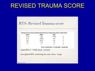 REVISED TRAUMA SCORE 
 