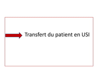 Transfert du patient en USI
 