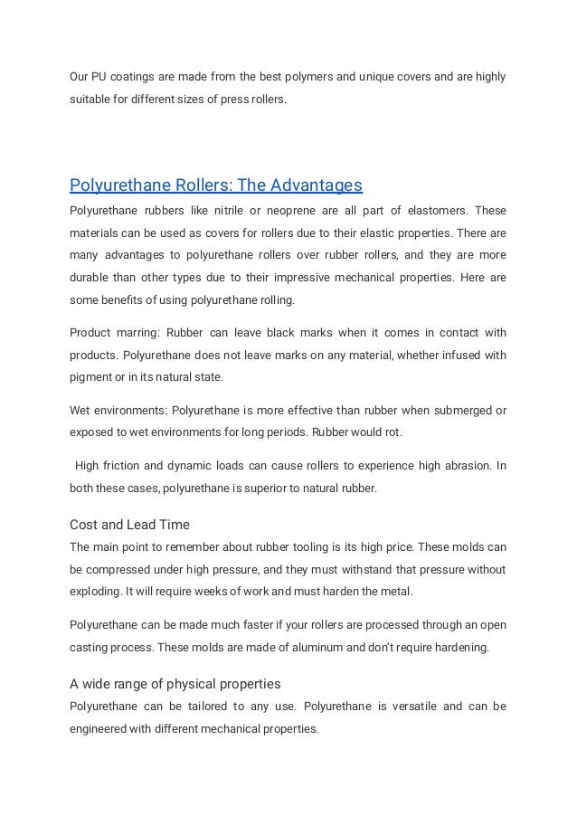 Polyurethane Unique polyurethane rollers.pdf