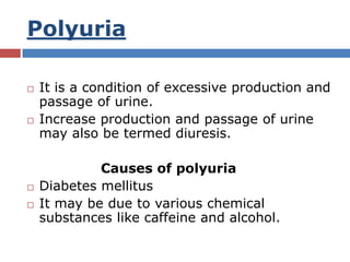 Polyuria Signs Polyuria | PPTX